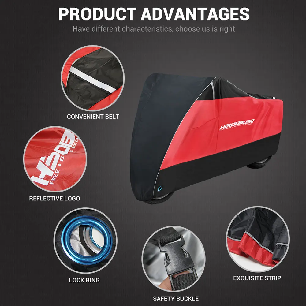 herobiker waterproof biker cover motorcycle cover motorbike moto scooter cover uv protector dustproof motorcycle raincoat s 4xl free global shipping