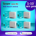 1-10 SONOFF Mini R2 Smart Switch Wifi minir2 Switch Timer официальная Авторизованная работа с Alexa Google Alice ewelink smartthings