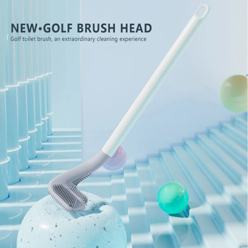 

New Golf Brush Head Toilet Brush Multifunction Cleaning Brush Wall-mount Long-Handled Toilet Cleaning Tool Bathroom Accessories