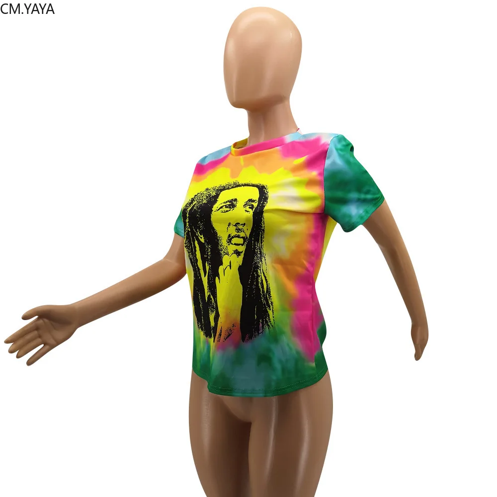 2019 Новая женская летняя футболка с короткими рукавами и круглым вырезом принтом