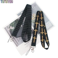 pc2792 cross creative lanyard badge id lanyards mobile phone rope key lanyard neck straps accessories for prayers