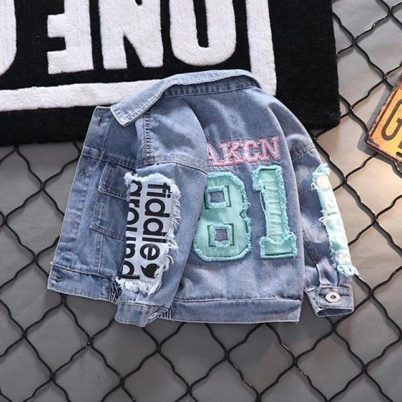

Boys' Denim Suit Fall 2021 Small And Medium Children's Coat Baby Autumn Two Piece Children's Fashion Trend