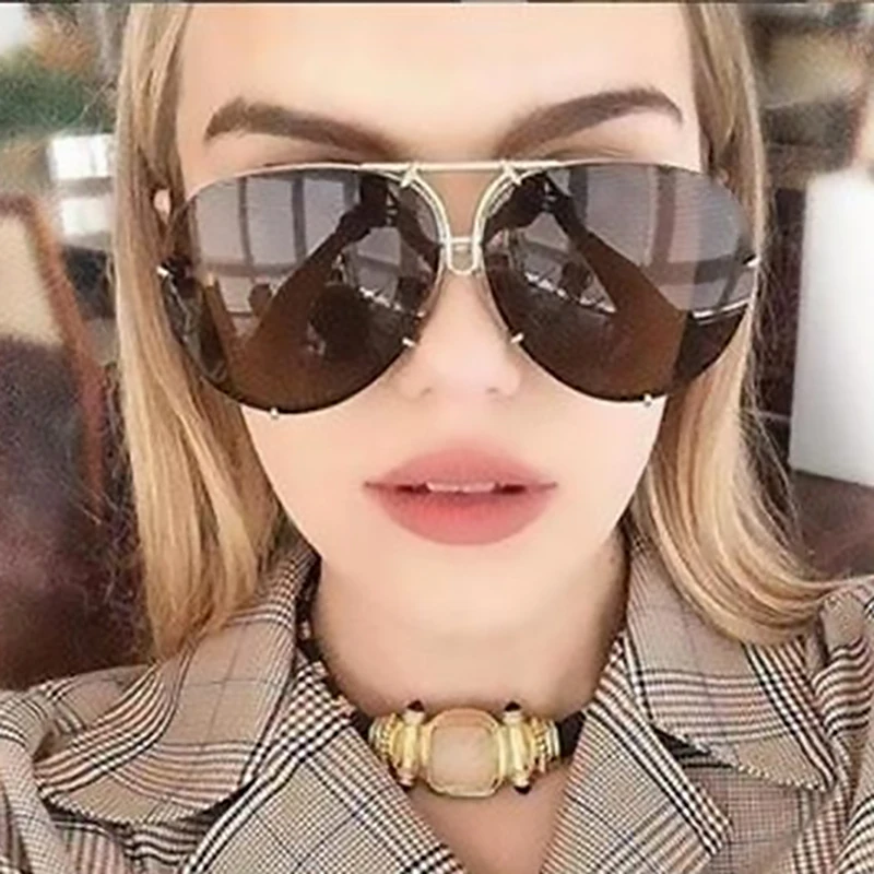 Солнцезащитные очки авиаторы UV400 для мужчин и женщин модные большие солнечные