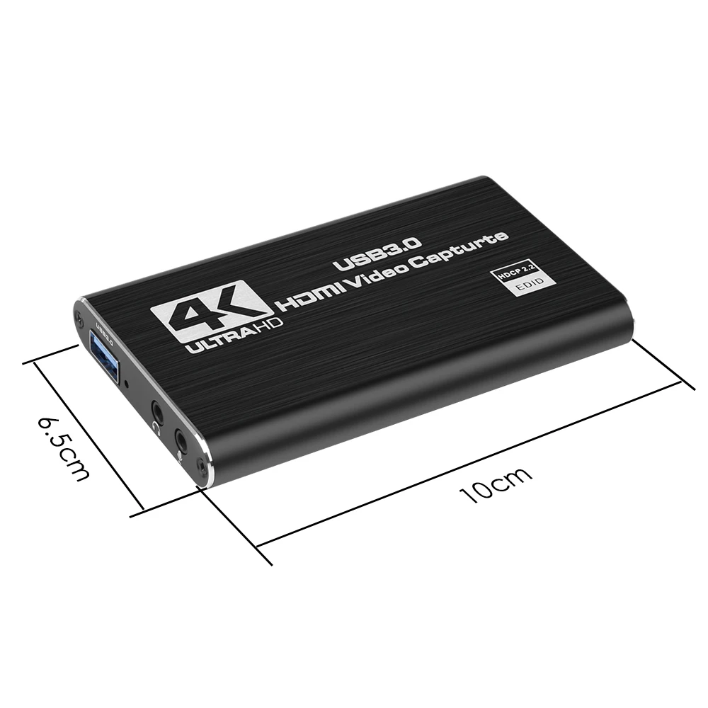 4K USB 3.0 Video Capture Card HDMI-compatible 1080P 60fps HD Recorder Grabber For OBS Capturing Game Live |