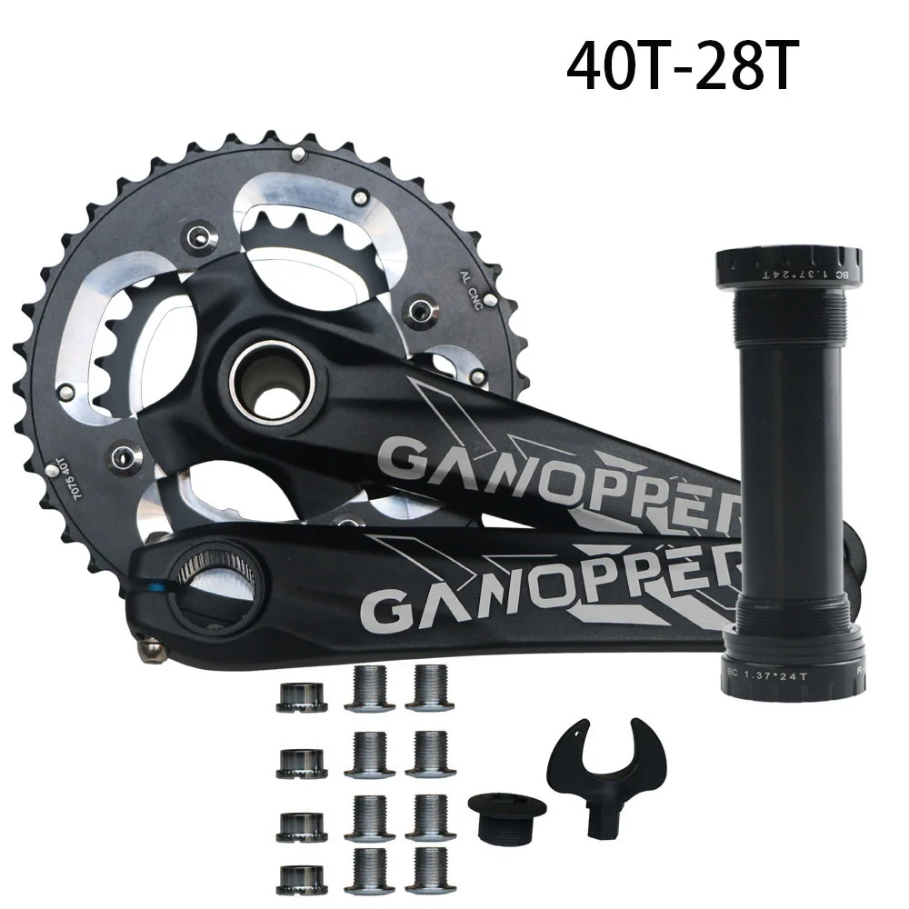 175 мм Fatbike Fat bike crank набор 100 мм BB 104BCD коленчатая цепь 30T 32T 36T 38T 40T 42T 104 мм BCD односкоростная цепь - Цвет: 28T 40T crankset
