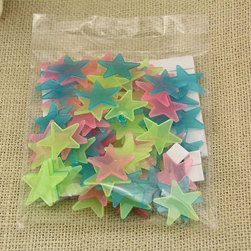 

50pcs/bag Luminous Wall Stickers Glow In The Dark Stars Sticker Decals Kids Baby Rooms Colorful Fluorescent Stickers Home Decor