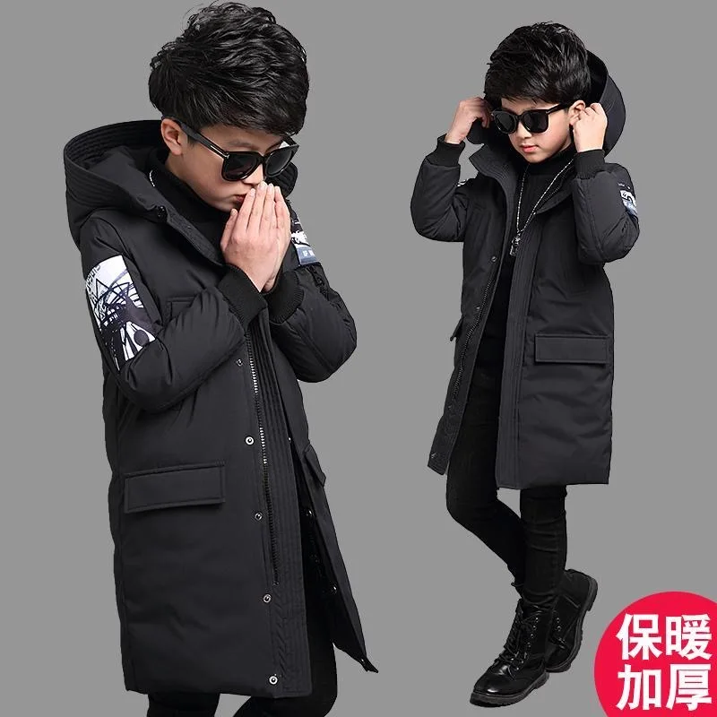 

5-16 Years Children's Parka Winter Jackets Kids Clothing 2020 Big Boys Warm Down Cotton-padded Coat Thickening Outerwear Clothe