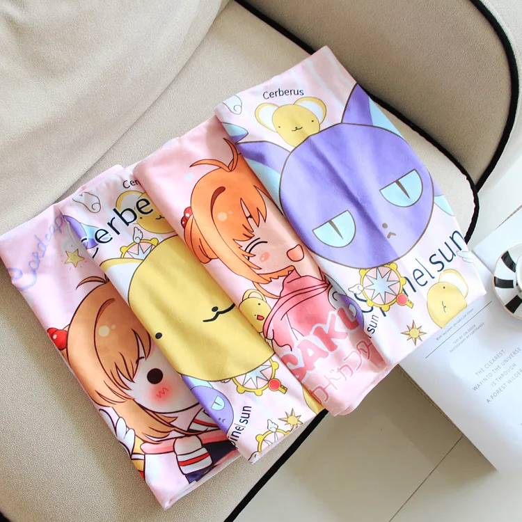 Мягкий плюшевый чехол для подушки с принтом в виде животных изображением Сакуры