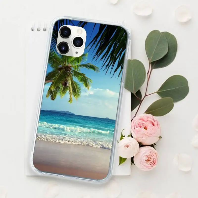 

Summer Beach letter Aesthetics Phone Case for iPhone 11 12 pro XS MAX 8 7 6 6S Plus X 5S SE 2020 XR Luxury brand shell coque
