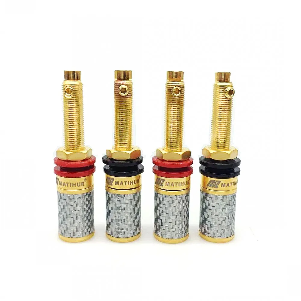 MATIHUR Carbon fiber 99.99% Pure Copper Gold Amplifier Speaker Terminal Binding Post XS2 | Электроника
