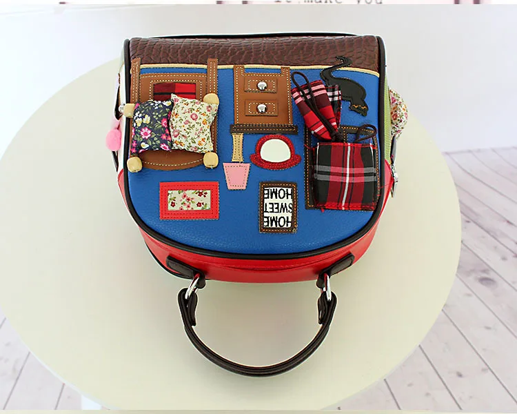 

Women Shoulder Bag Italy Braccialini Handbag Style Retro Handmade Stylish Woman Messenger Bags Pu Leather Bags Female Tote Bag
