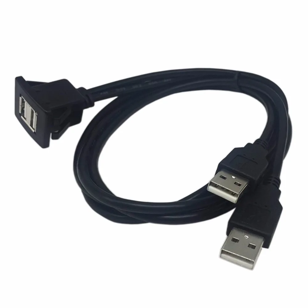 Кабель удлинитель catuo USB2.0 для скрытого монтажа 1 м/2 м двойной/одинарный USB порт