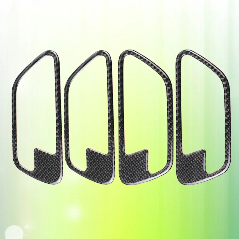 

4 PCS/Set Car Styling Interior Door Handle Decorative Sticker Carbon Fiber Decorative Decal for F10 5 Series 2011-2017