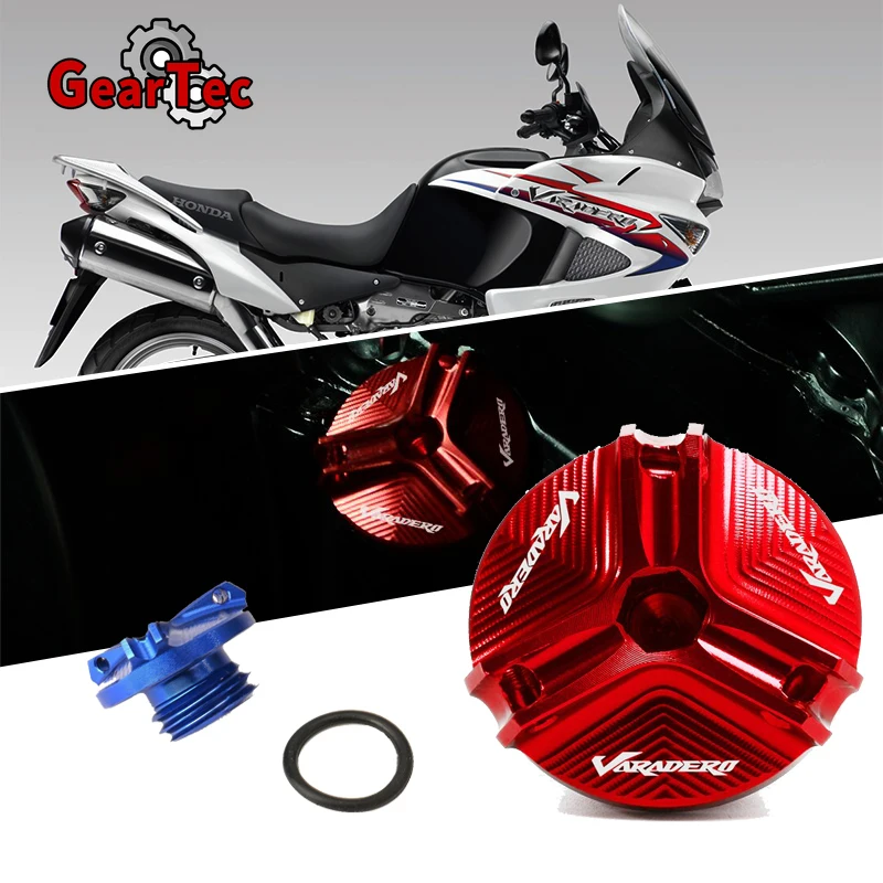 

For HONDA XL1000 V Varadero XL1000 Motorcycle Accessories CNC Aluminum Engine Filler Tank Cap Cover Oil Drain Plug Bolts M20*2.5