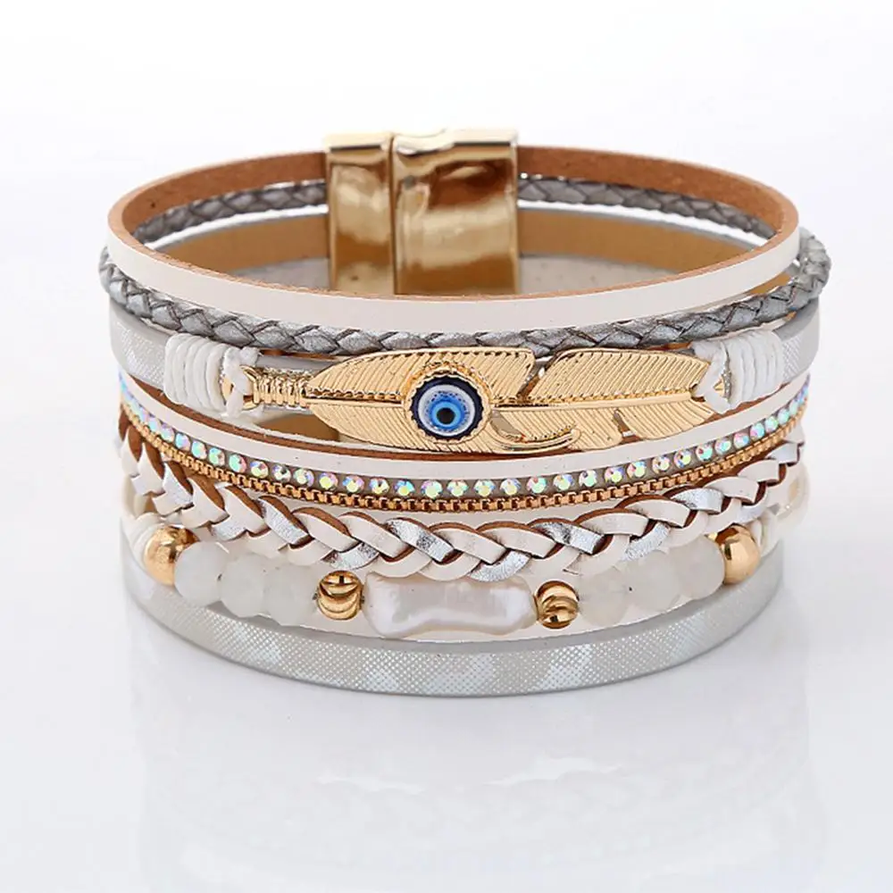 Поп Стиль Браслет дьявол глаз браслет с жемчужинами в стиле барокко женский