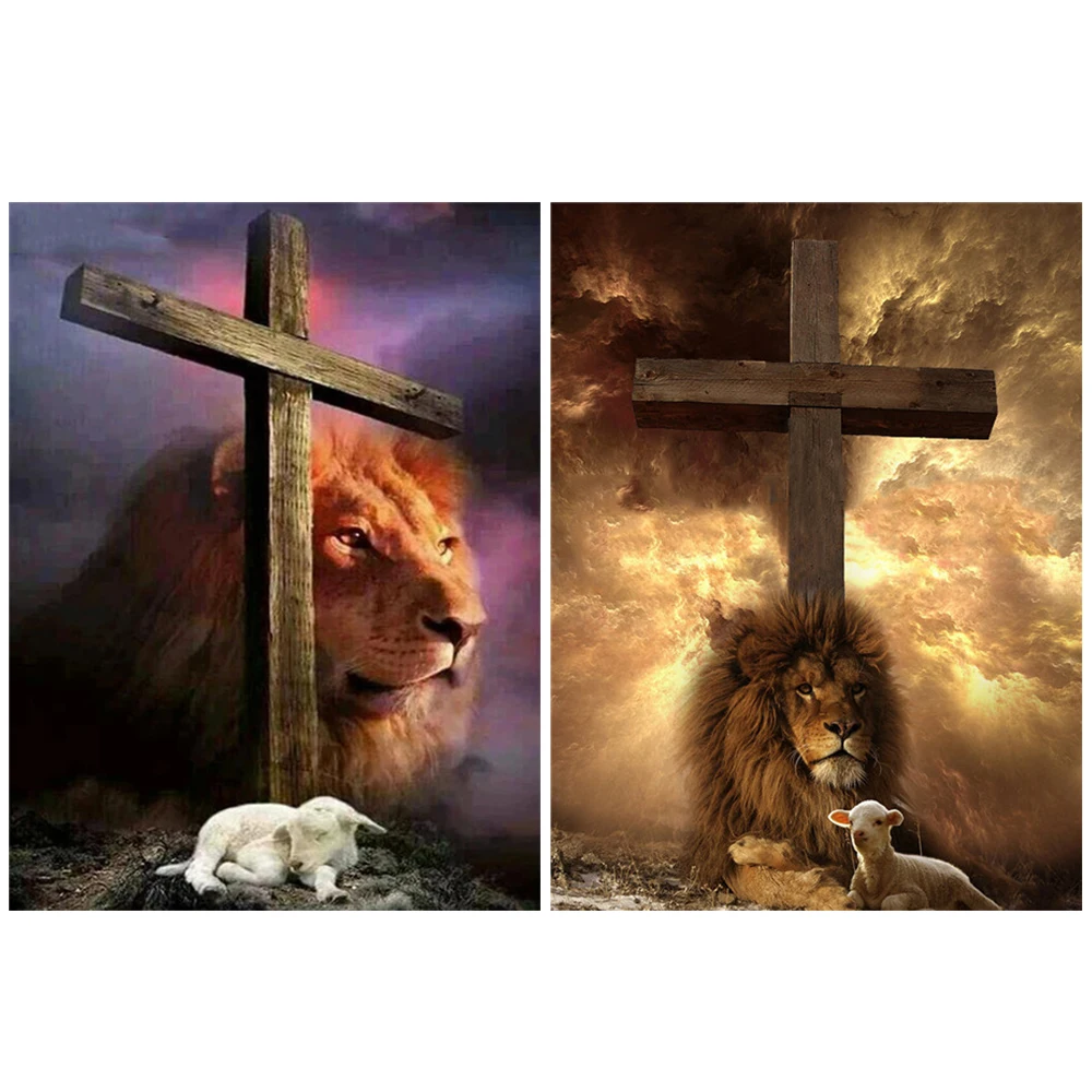 

Алмазная живопись 5D «религия, христианская», «сделай сам», алмазная вышивка, изображения льва, стразы, мозаичное украшение