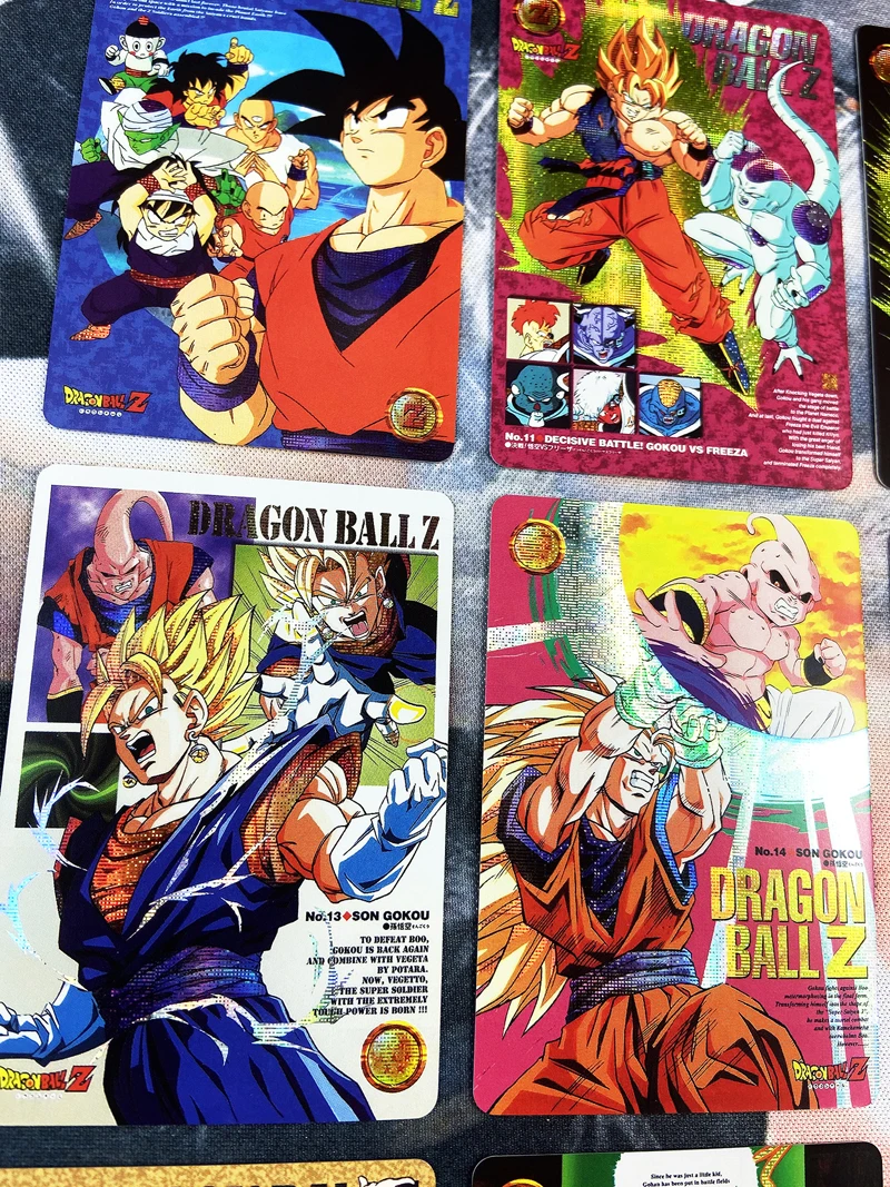 

9pcs/set Dragon Ball Jumbo Adventure Stories Super Saiyan Heroes Battle Card Ultra Goku Vegeta Toys Game Collection Cards