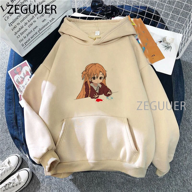 

Sword art online Women Hoodies Casual Harajuku anime Print Hoody Autumn Winter Female Hoodies Long Sleeve Clothing pullover top