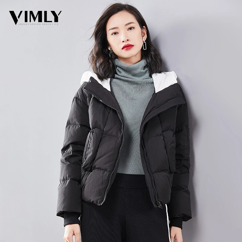 Vimly Женская куртка-пуховик на 90% белом утином пуху женское плотное зимнее пальто с