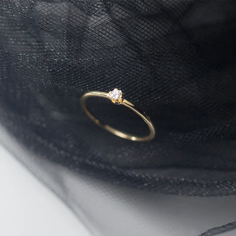 Trustdavis Genuine 925 Sterling Silver Simple Lovely Delicate Dazzling CZ Finger Ring For Women Gilr Jewelry DA975 | Украшения и