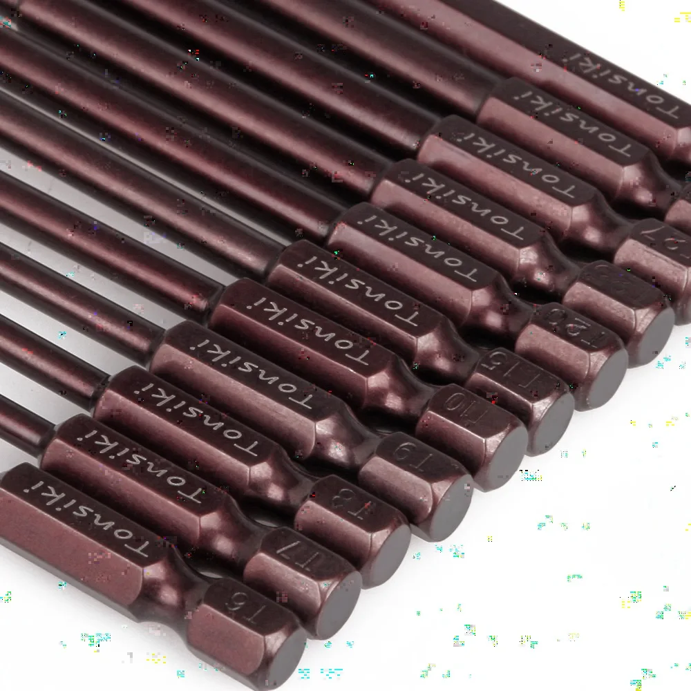 11 шт. S2 сталь отвертка бит 75 мм длинная магнитная шестигранная Torx отвертка для винтов с головкой бит бар Ручной инструмент