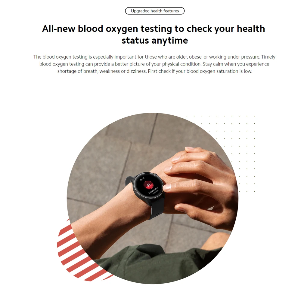 Xiaomi Mi 1.39" AMOLED Fitness Blood Oxygen Testing Smart Watch