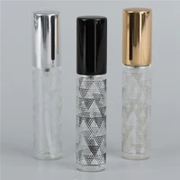 10ml clear glass bottle colored dots aluminum cap spray perfume bottle container with sprayer