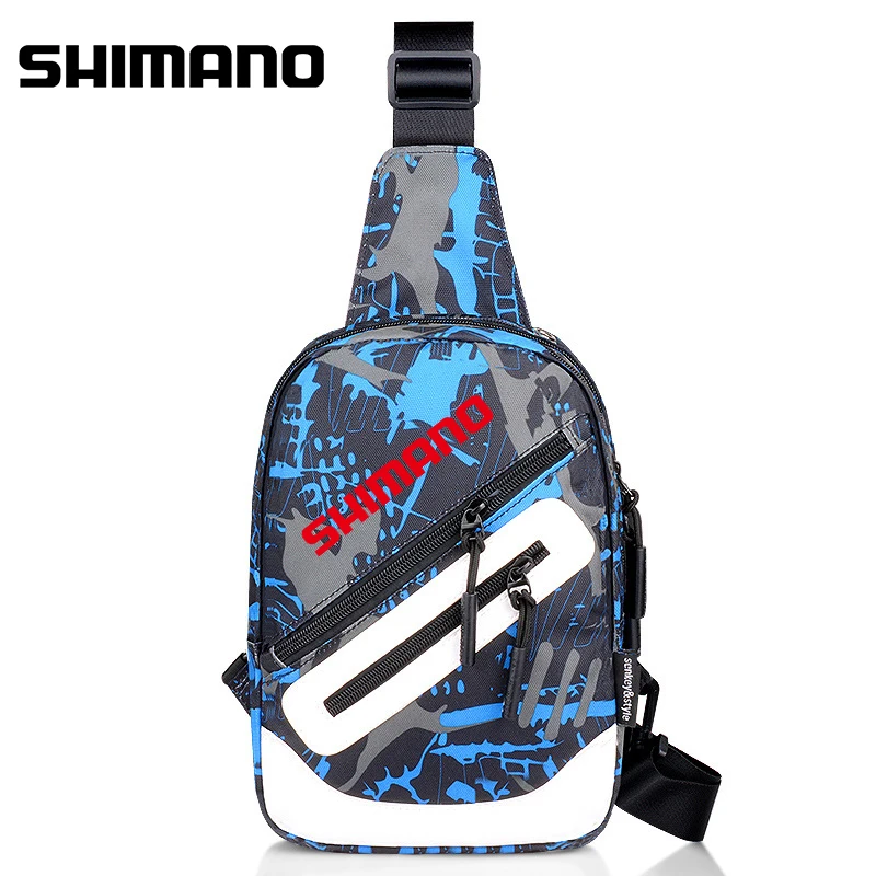 

Shimano Fishing Bags Fishing Tackle Bag Water Resistant Oxford Fabric Fishing Storage Bag Crossbody Shoulder Bag Handbag