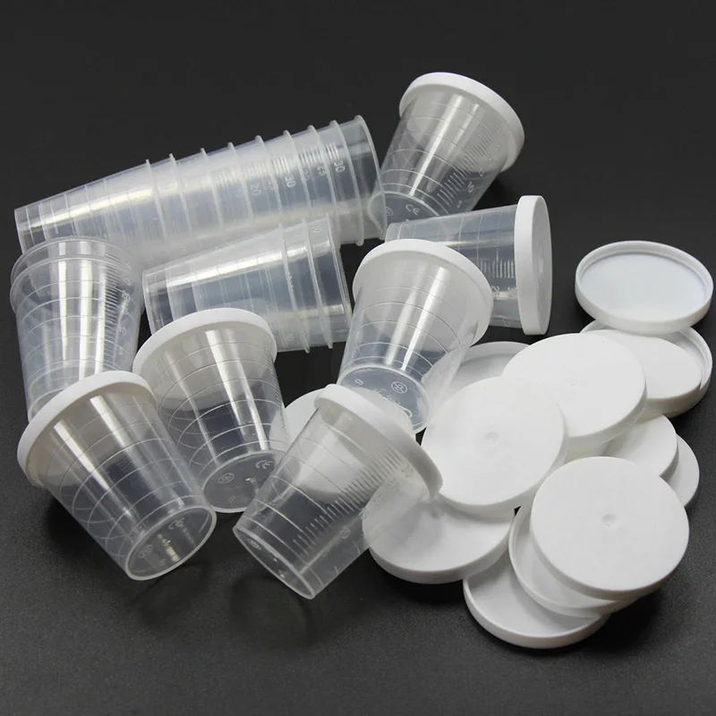 

Plastic Transparent Laboratory Measuring Cup And Cover Liquid Measure Container