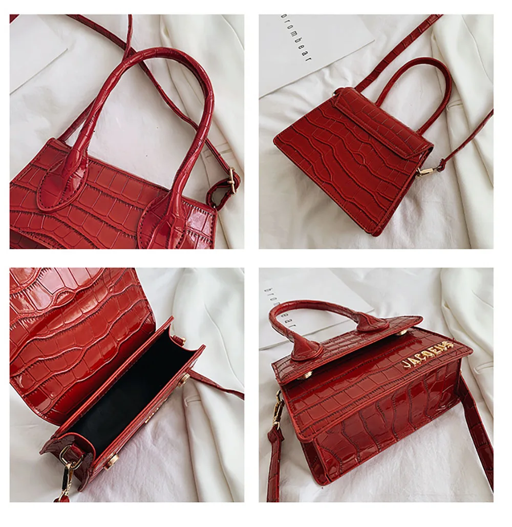 

New Arrival Spring Multipurpose Stone Pattern Fashion Textured Women Trapezoidal bag Casual Shoulder Bag MB699