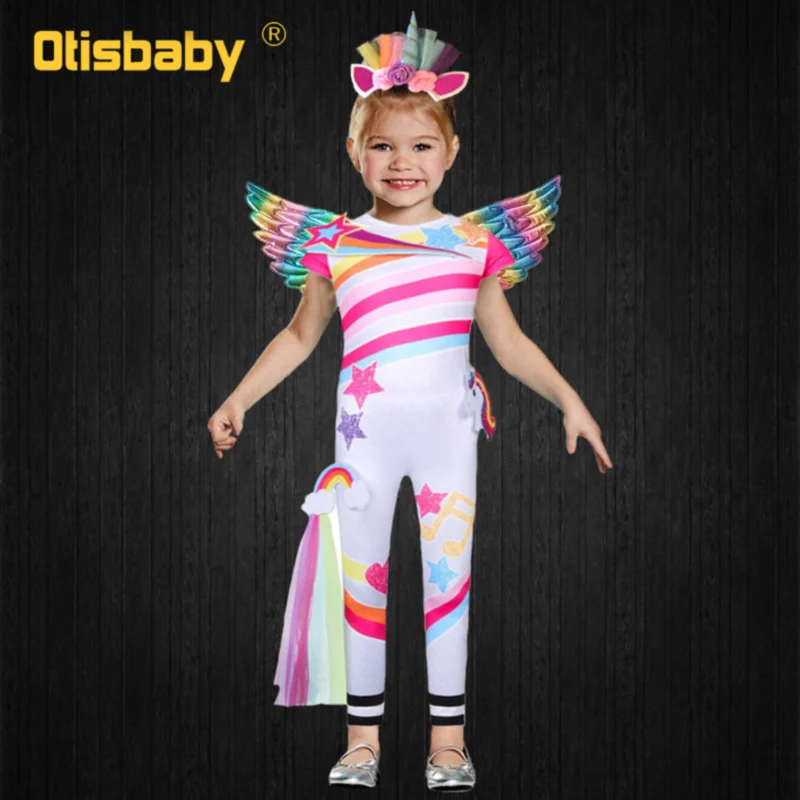 Новогодний Хэллоуин Рождество карнавал костюм единорога для девочек детская