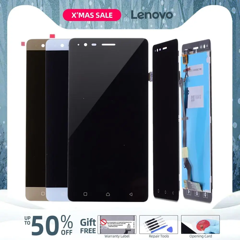 Дисплей для Lenovo Vibe K5 Note A7020 LCD в сборе с тачскрином 5.5" черный белый золотой