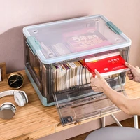 portable great toy clothes organizer bin plastic storage box transparent for household