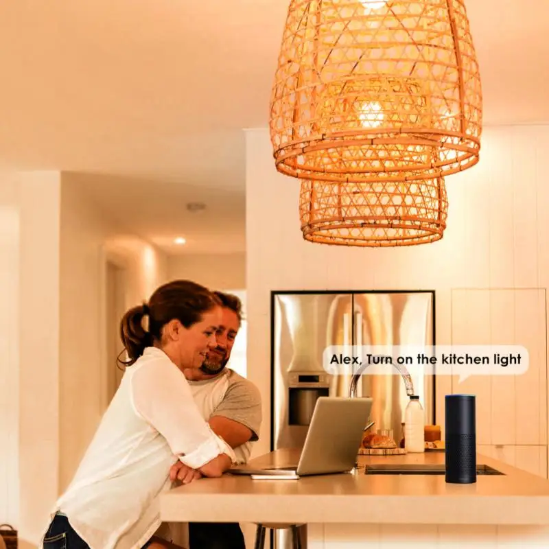 Wi-Fi Смарт мульти-Цвет светодиодный светильник лампы совместимый с Alexa и Google Home