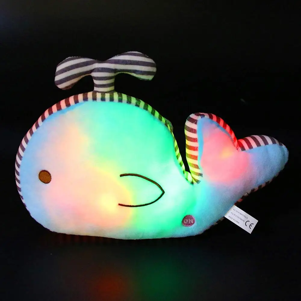 Светодиодный КИТ набивная подушка для животных океан плюшевая игрушка морская