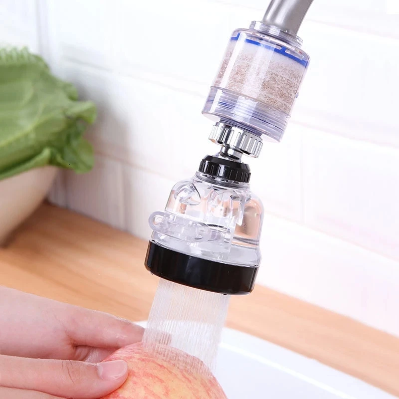 

Faucet 360 Rotating Splashproof ChlorineRemoval Filter three-stage shower to increase pressure and save water Purify Tool
