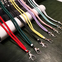 solid phone lanyard neck strap pink adjustable phone necklace mobile accessories phone charm cellphone wire cord universal