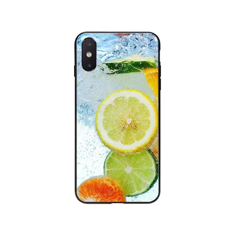 Ананас авокадо ТПУ Черный чехол для телефона Корпус iPhone SE2 11 Pro XS MAX XR 8 7 6 Plus 5 5S SE