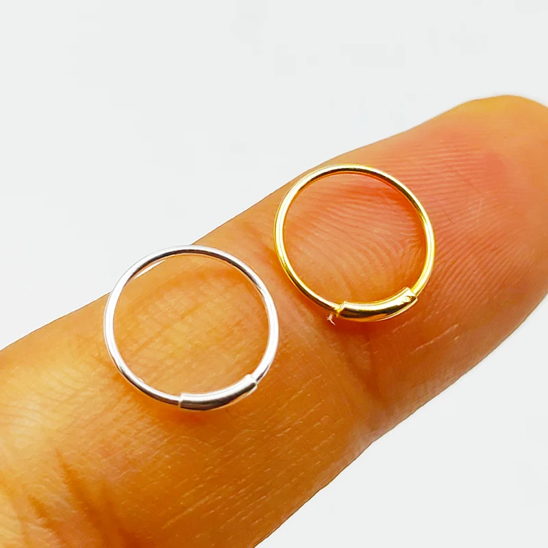 Кольцо для пирсинга носа из стерлингового серебра 925 пробы 22 г 16 шт./лот |