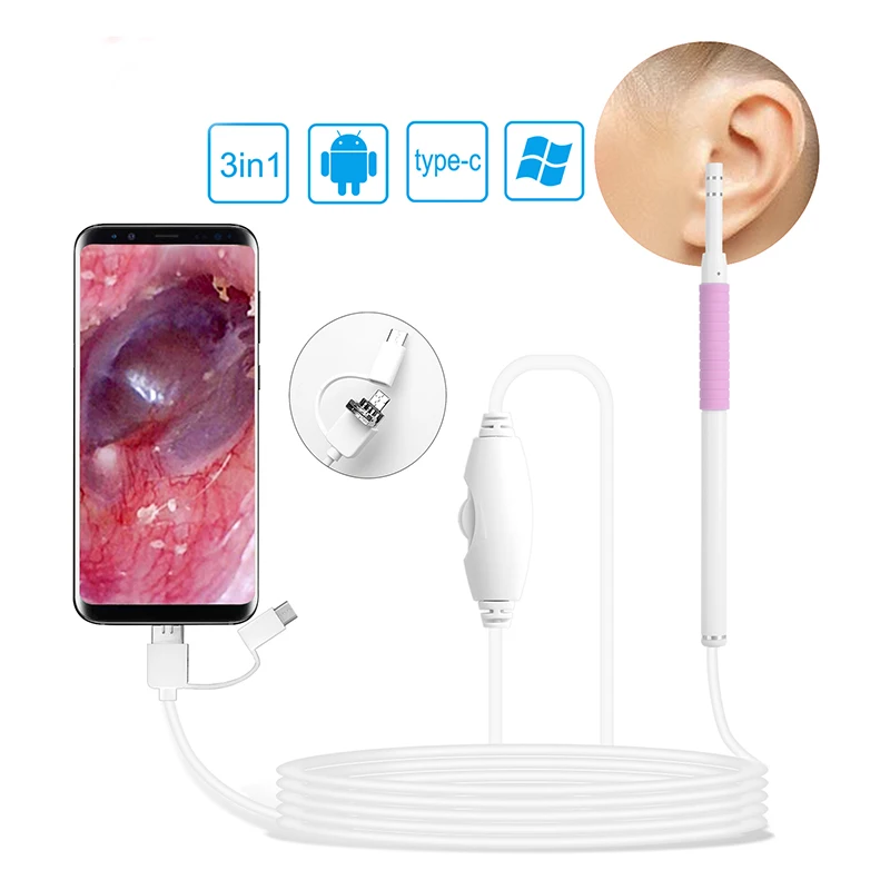 5 мм 2 м 6 светодиодов Водонепроницаемый Автофокус эндоскоп Инспекционная камера