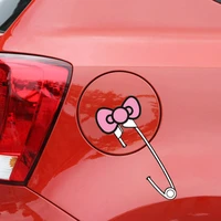 19cm8cm pins pink car stickers cartoon lovely cute funny creative decals for girl fuel tank cap auto tuning styling d16