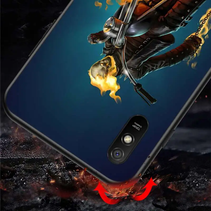 

Silicone Black Cover Marvel Ghost Rider For Xiaomi Redmi K40 K30i K30T K30S K20 10X GO S2 Y2 Pro Ultra Phone Case