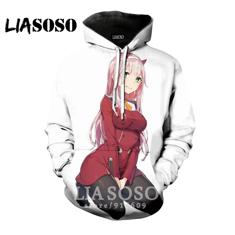 3D с принтом Мужские и женские аниме Мужская Harajuku Толстовка DARLING в FRANXX ноль два