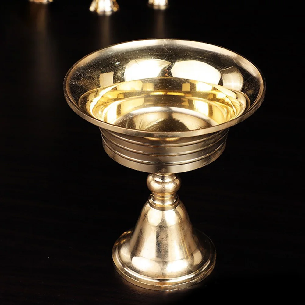 

Candle Holder Retro Candlestick Ornament Celebration Office Festival Copper Golden Bookstore Living Room Home Decoration Party