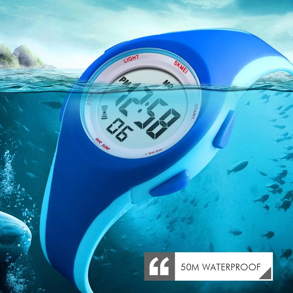 SKMEI спортивные детские часы дети мода много цветов 5 бар водонепроницаемый