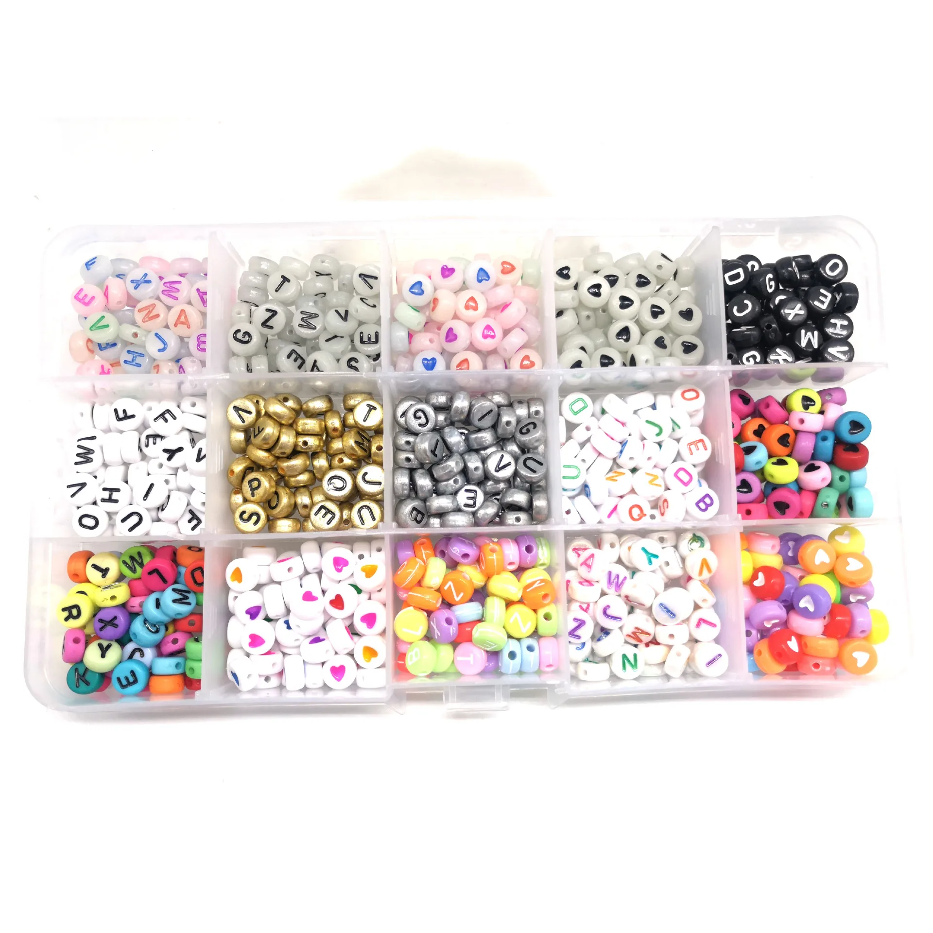 

Beadtales Acrylic 100-1200PCS English Letter Beads DIY Alphabet Letters Set 7mm Bracelet Necklace Jewelry Accessories Making