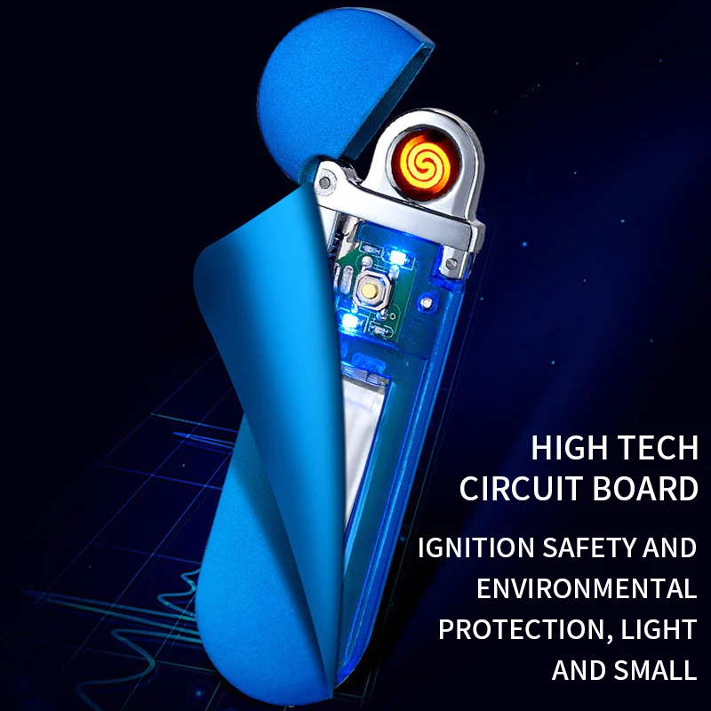 NewDouble электрическая дуговая зажигалка USB перезаряжаемая ветрозащитная