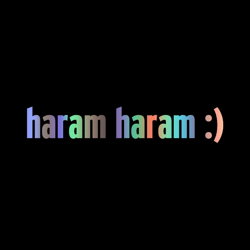 

30125# Various Colors/Sizes haram haram car sticker vinyl car decal waterproof stickers on truck bumper rear window