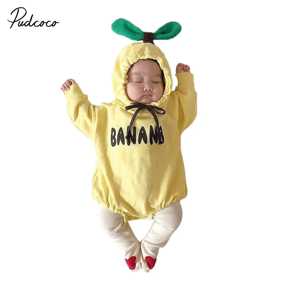 

Детский комбинезон Pudcoco для новорожденных, свитшот с длинным рукавом, джемпер, одежда для осени