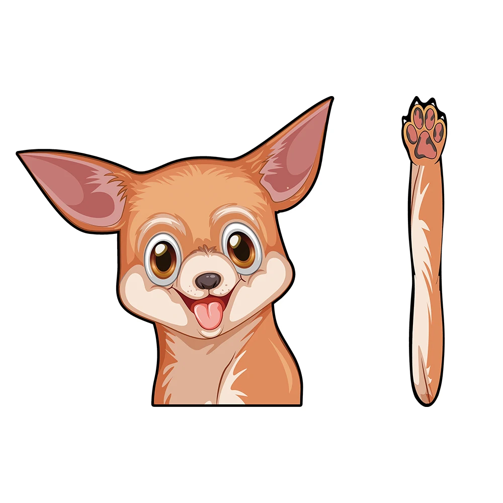 Tancredy мультфильм собака подвижный хвост стикер s Светоотражающая наклейка для